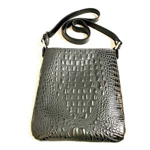 Crocodile Embossed Leather Purse, Concealed Carry